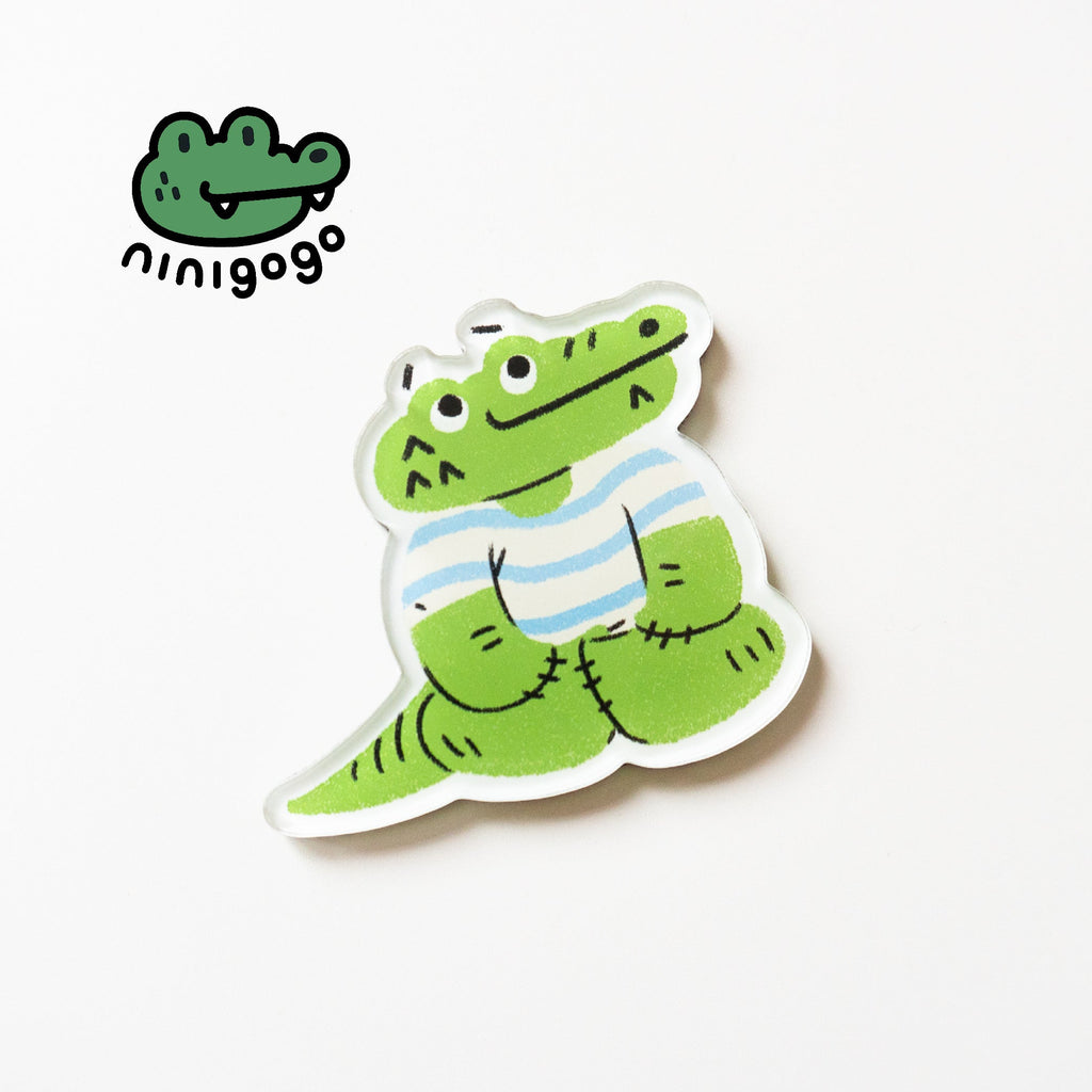 LuLuFun Studio Cute Cat Fridge Magnet - Cross Leg Feline Desk Decor