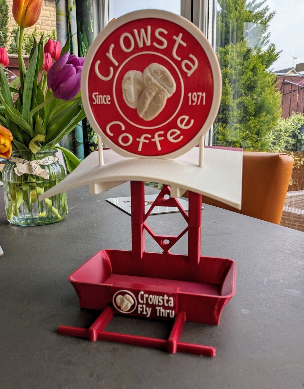 Chaddyverse Crowsta Coffee Bird Feeding Station – Quirky Garden Decor