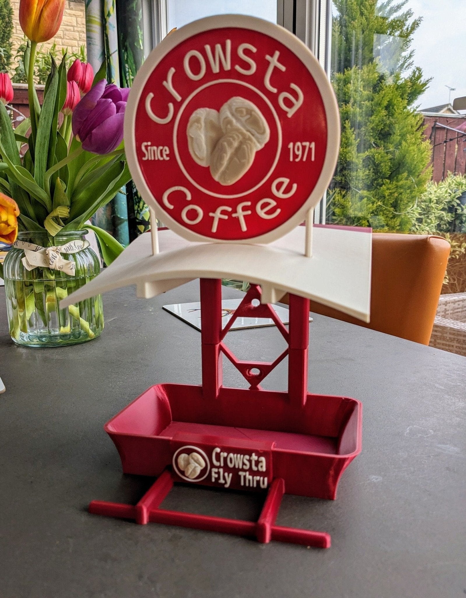 Chaddyverse Crowsta Coffee Bird Feeding Station – Quirky Garden Decor