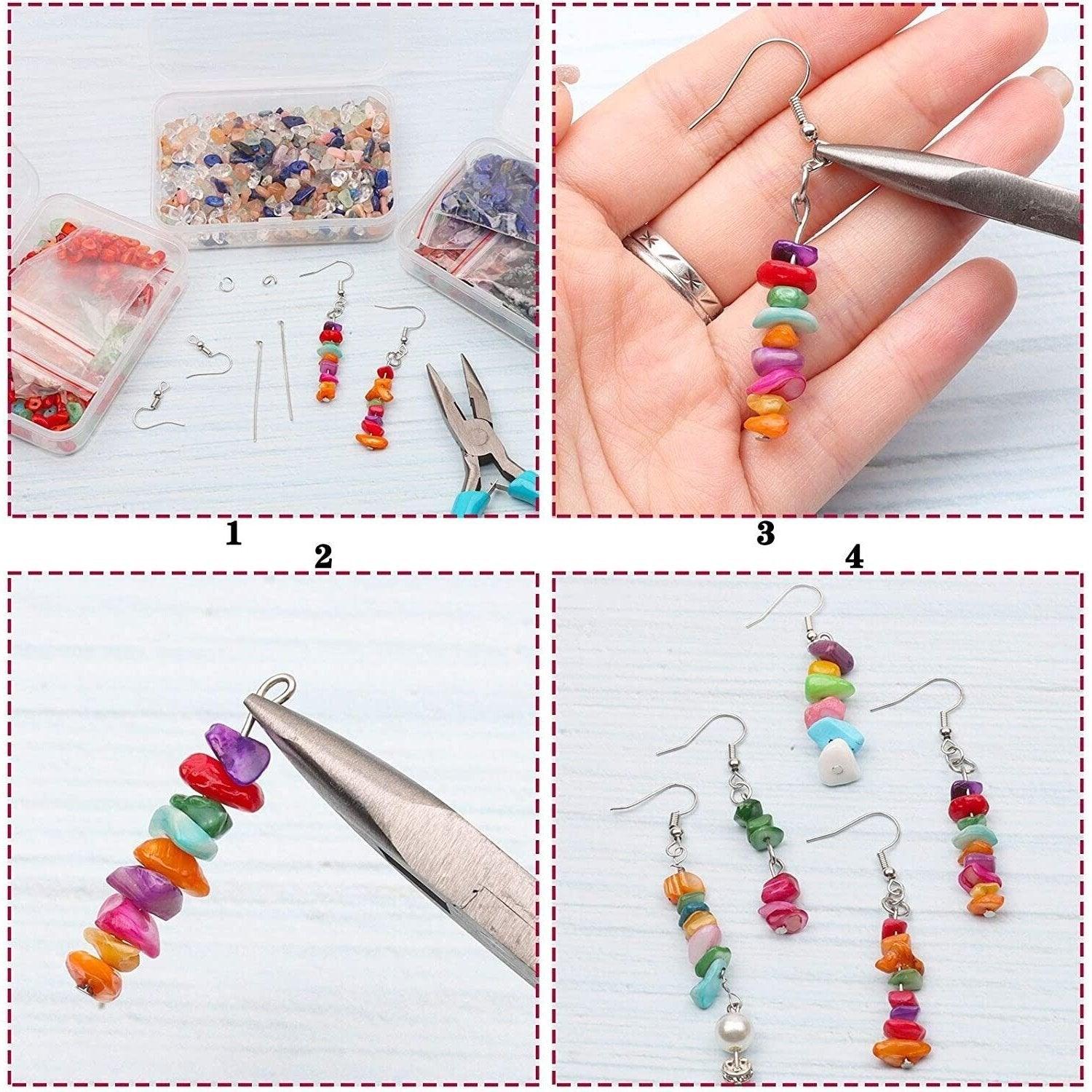 Massive Discounts Gemstone Crystal Chips Jewelry Making Kit with Tools