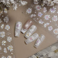 LuLuFun Studio Crystal Flower Diamond Nail Art Stickers - 1 Sheet