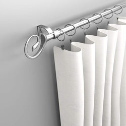 Massive Discounts Chrome Adjustable Curtain Pole | 130-240cm Extendable