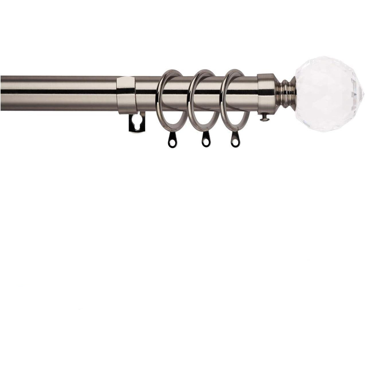 Massive Discounts Extendable Black Nickel Curtain Pole | 130-240cm