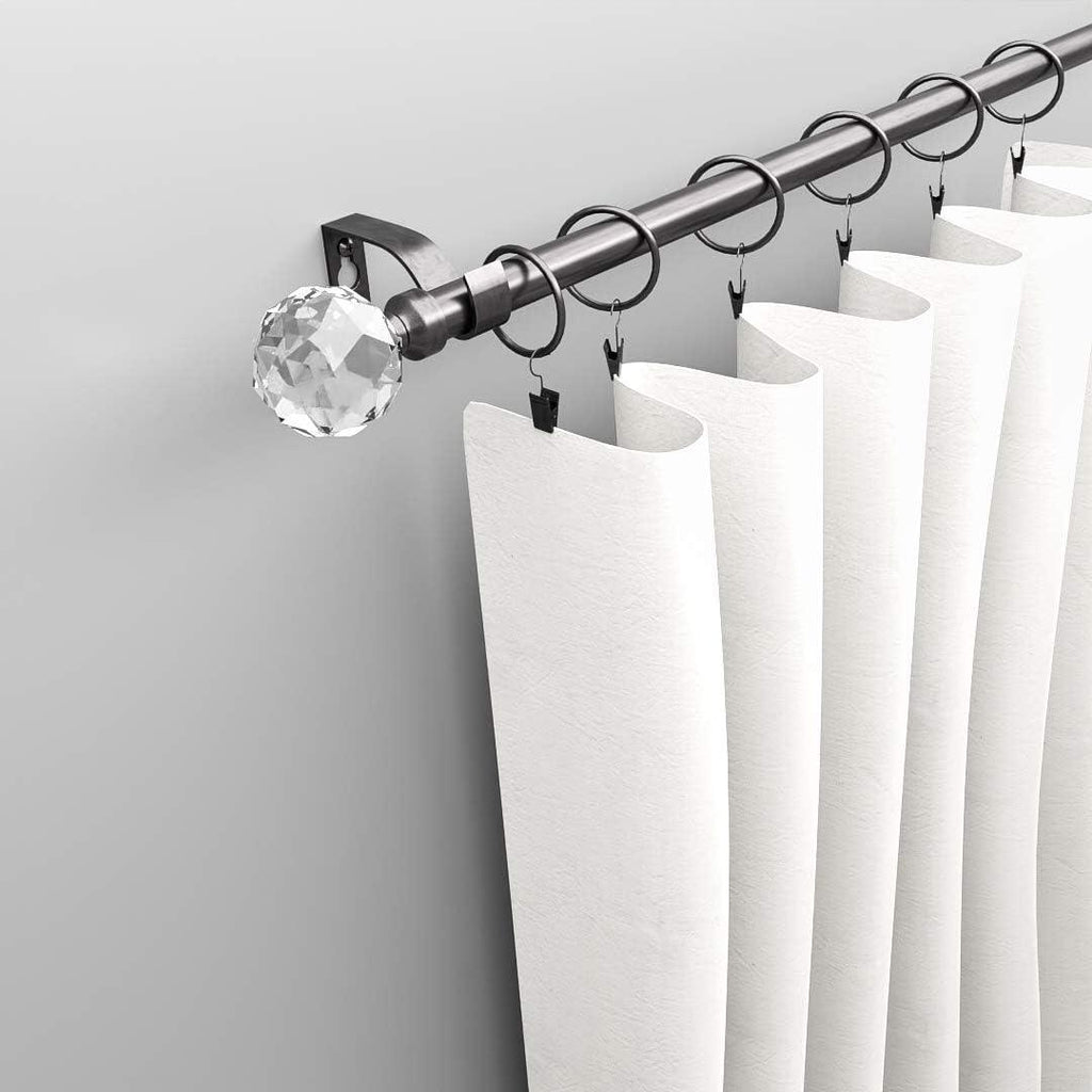 Massive Discounts Extendable Black Nickel Curtain Pole | 130-240cm