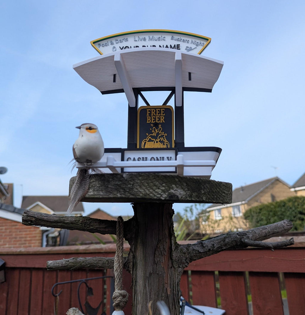 Chaddyverse Personalised 3D Printed Pub Bird Feeder – Fly INN Garden Gift
