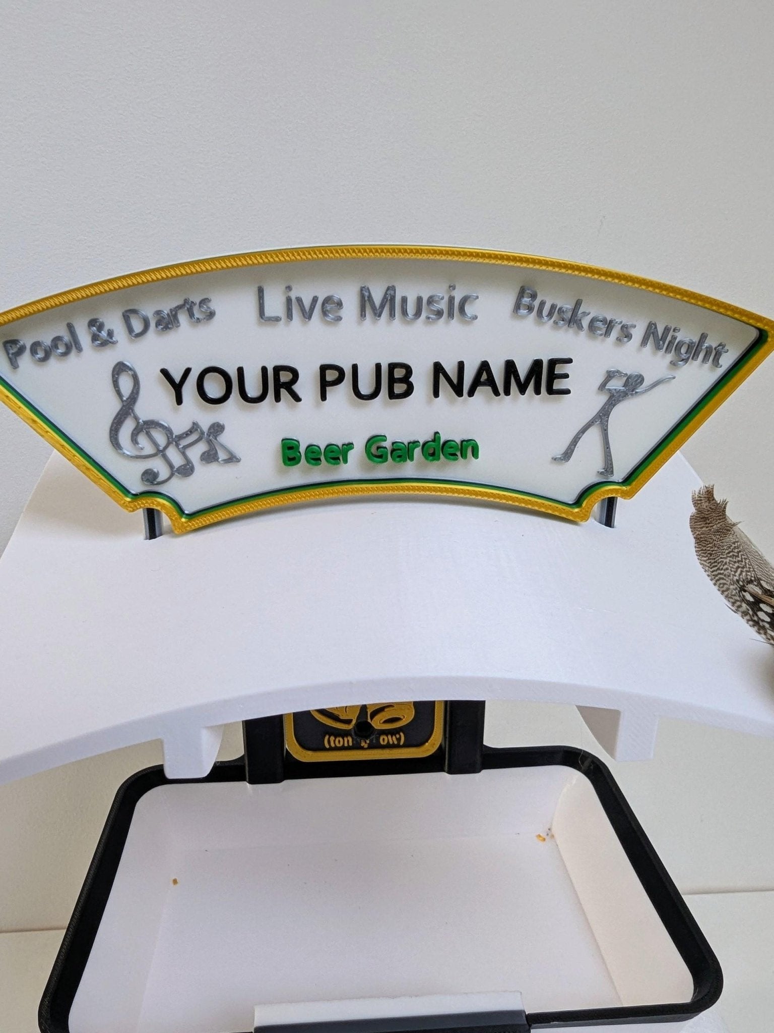 Chaddyverse Personalised 3D Printed Pub Bird Feeder – Fly INN Garden Gift