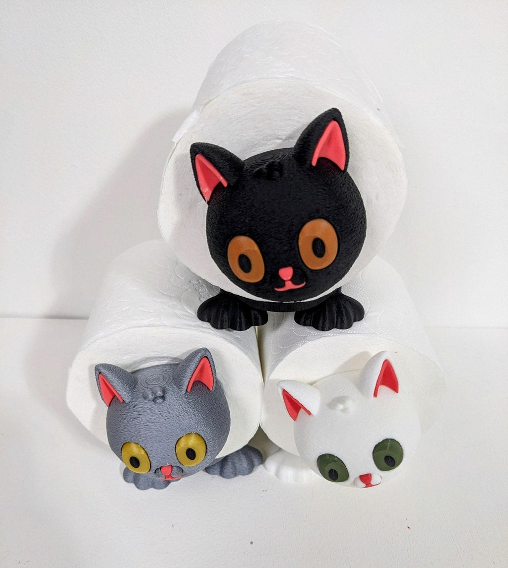 Chaddyverse Cat Toilet Roll Holder – 3D Printed Kitten Bathroom Decor