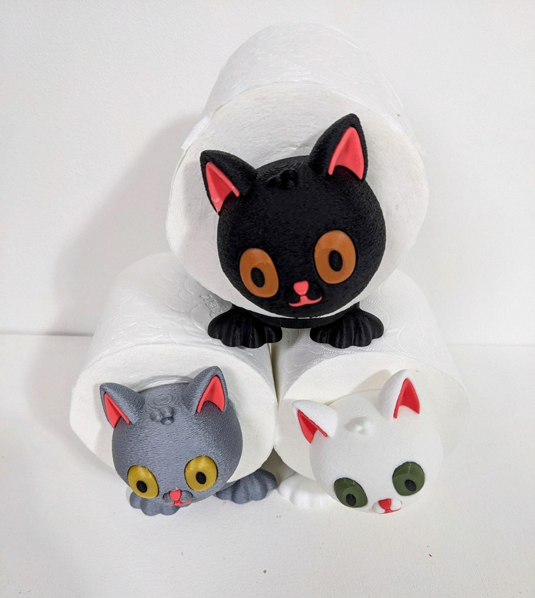 Chaddyverse Cat Toilet Roll Holder – 3D Printed Kitten Bathroom Decor