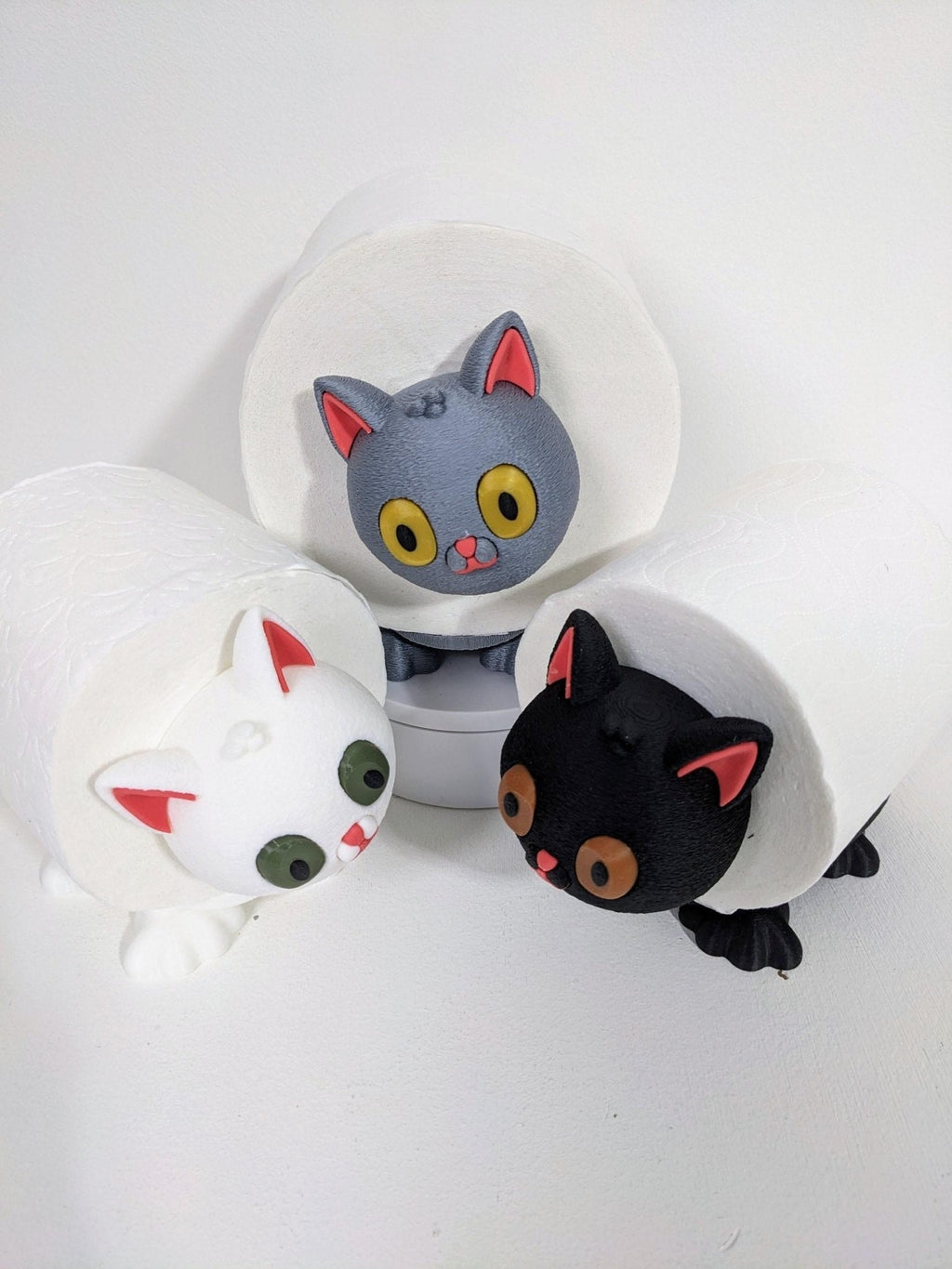 Chaddyverse Cat Toilet Roll Holder – 3D Printed Kitten Bathroom Decor
