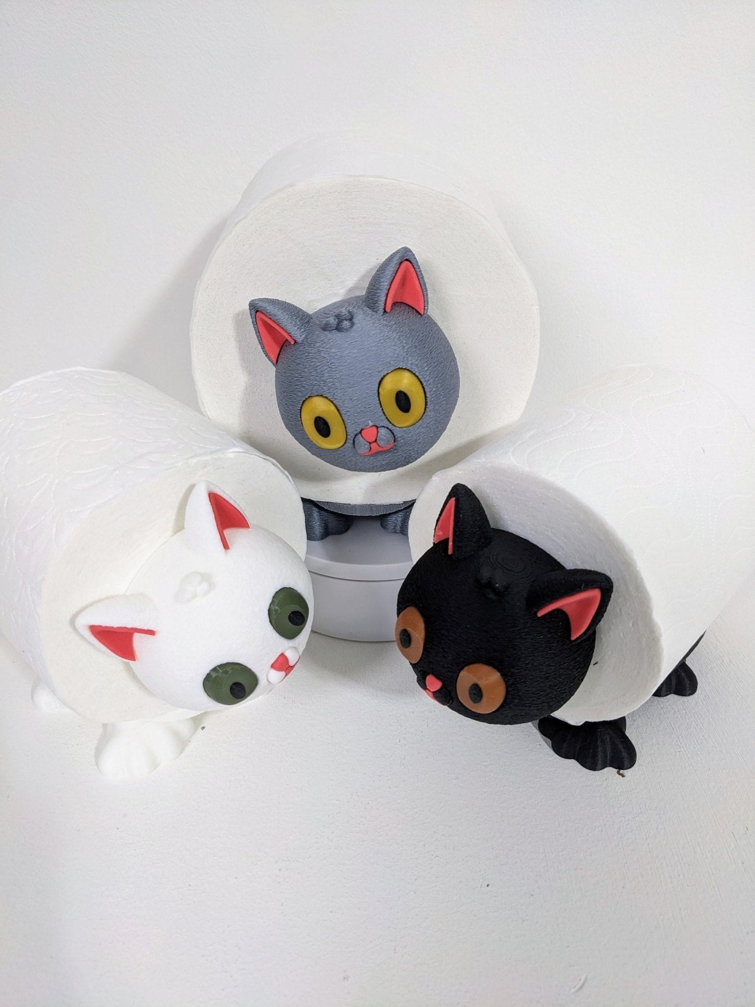 Chaddyverse Cat Toilet Roll Holder – 3D Printed Kitten Bathroom Decor