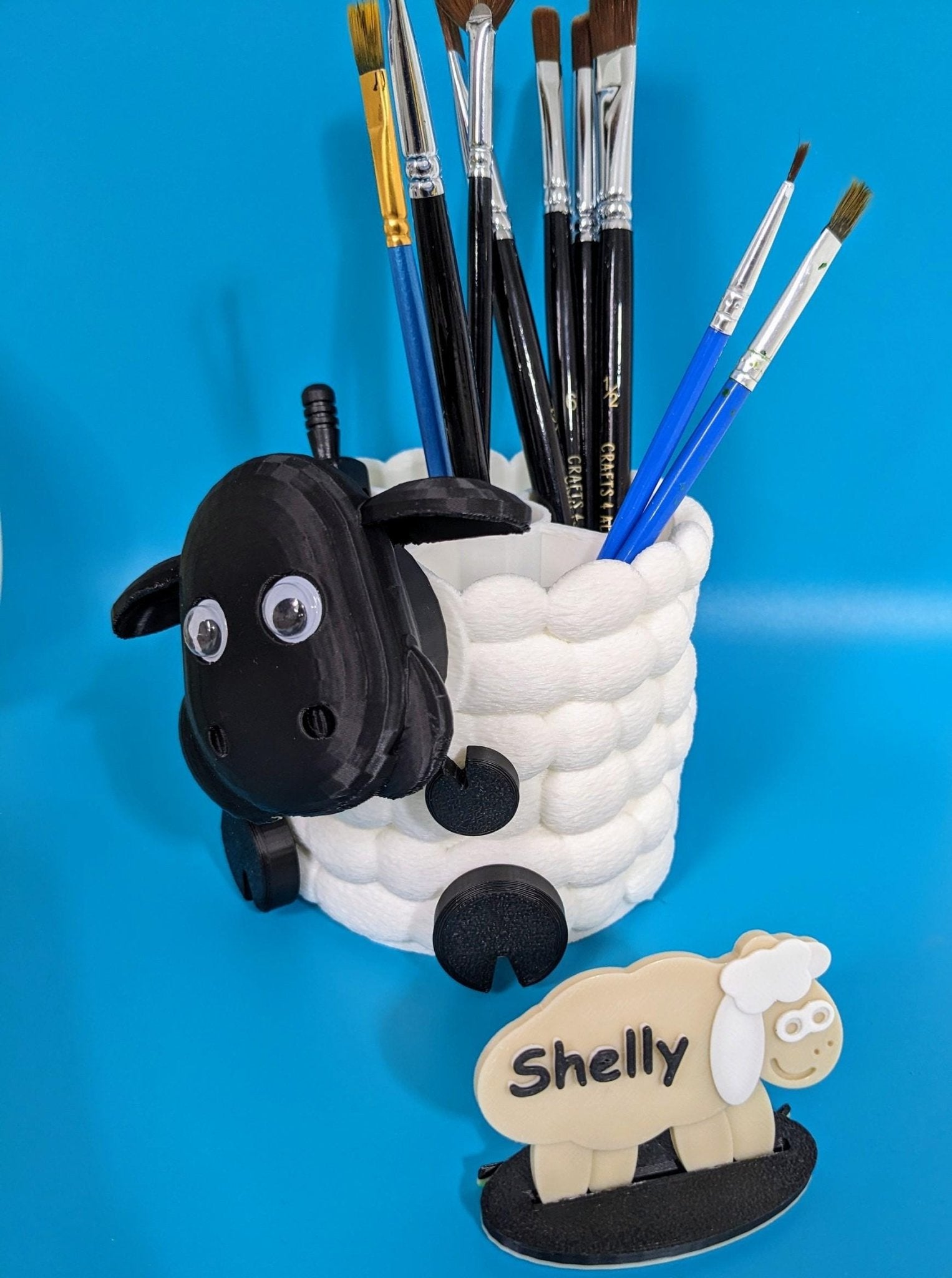 Chaddyverse Sheep Pen Pot Holder | 3D Printed Desk Organiser