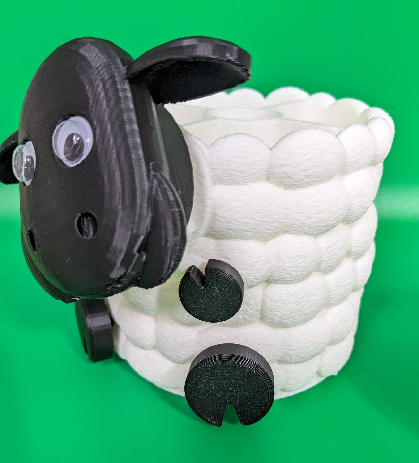 Chaddyverse Sheep Pen Pot Holder | 3D Printed Desk Organiser