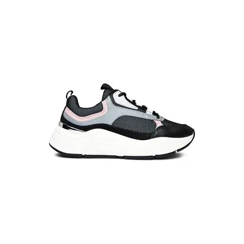Mallet Cyrus Women's Leather Mesh Trainers – Black Grey Pink – UK 4