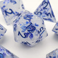 Snowflower | Sharp Edge Dice | Resin | 7 Piece Set