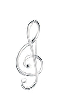 Treble Clef Brooch by Gecko Jewellery Retail – Musical Silver Pin