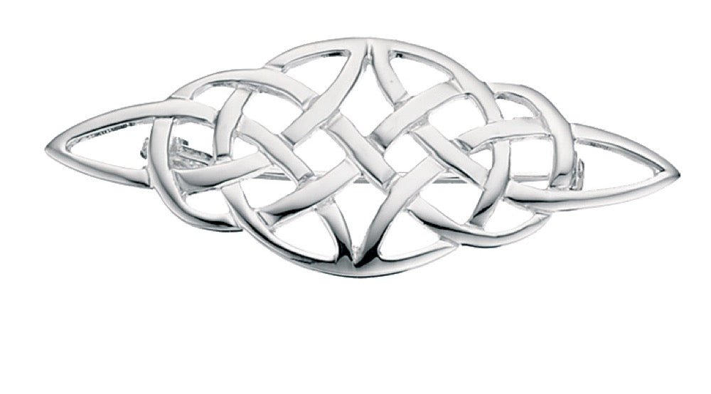 Celtic Brooch by Beginnings – Polished 925 Sterling Silver Pin Design