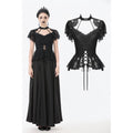Dark in Love Ophelia Black Lace Corset Top – Victorian Goth Style