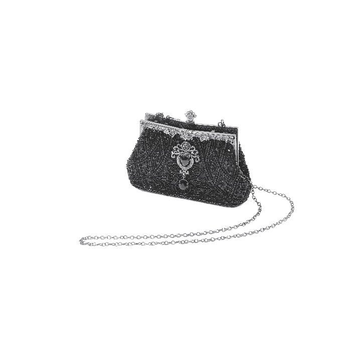 Dark In Love Celestine Gilded Evening Bag – Beaded Gothic Vintage Style