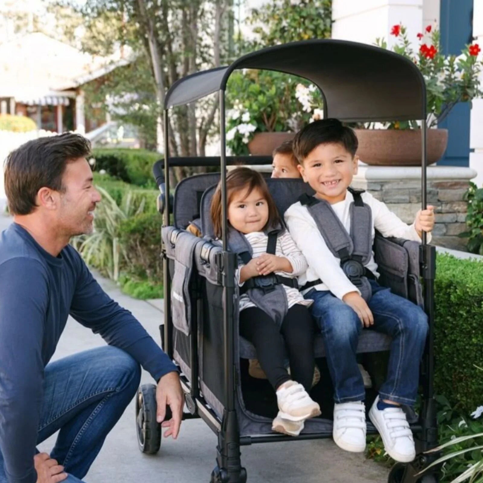 Wonderfold W4 Elite Pro Stroller Wagon - Charcoal Grey