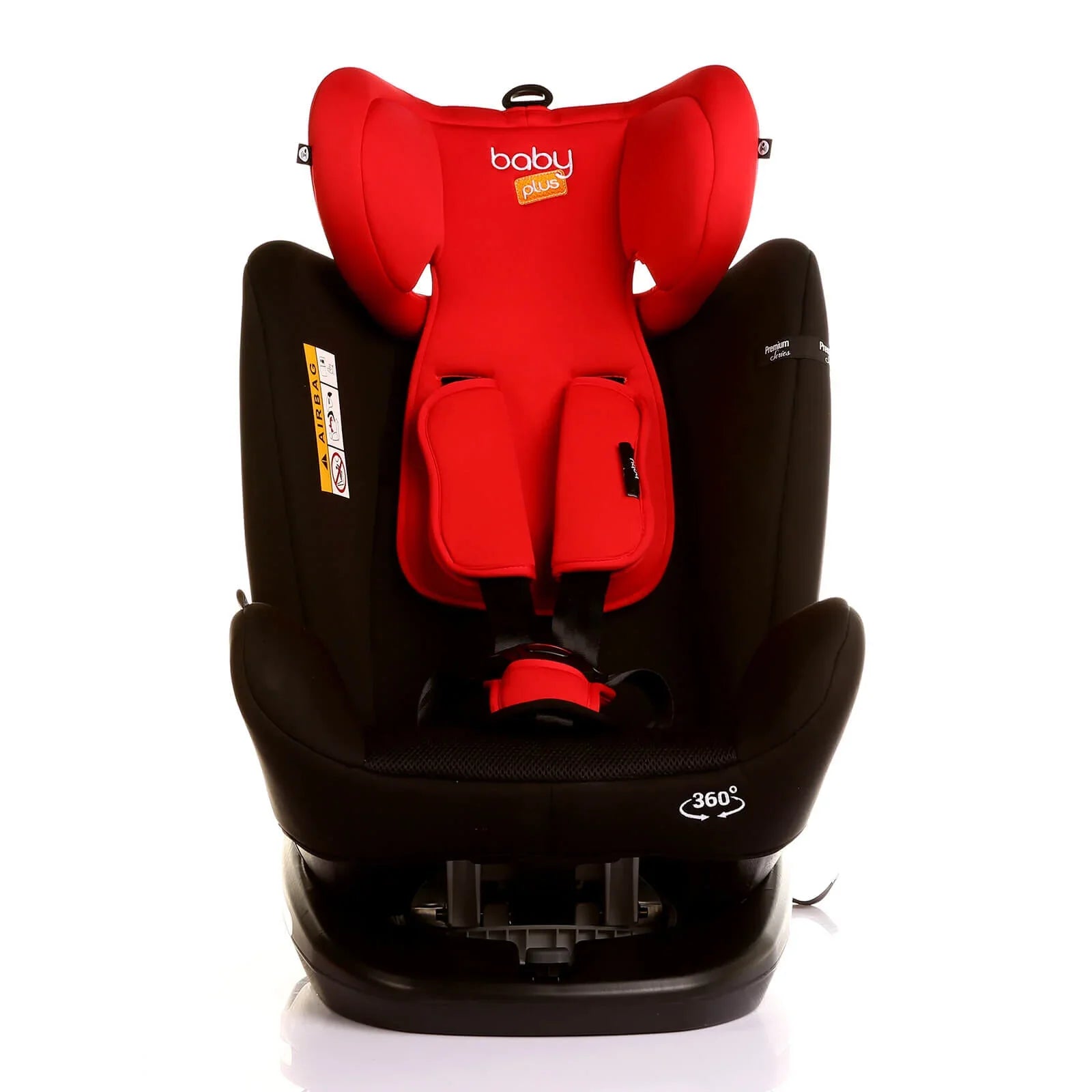 baby plus Orbitfix Group 0+/1/2/3 (Birth to 12 Years) Car Seat - Black Red