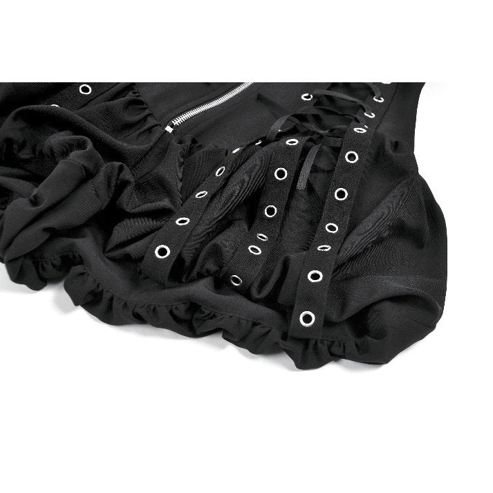 Dark in Love Brynja Gothic Eyelet Balloon Shorts – High Waist Punk