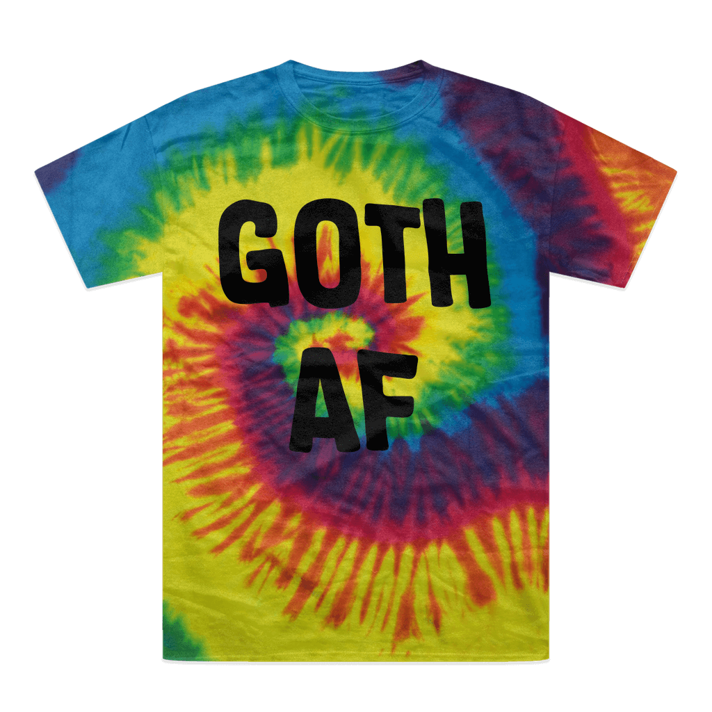 Gothic Attitude Goth AF Tie-Dye T-Shirt | 100% Cotton Unisex Tee