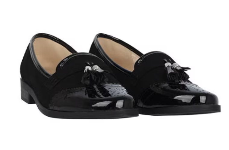Miso Tasha Women’s Tassel Loafers – Brogue Slip-On Shoes UK 3 EU 36