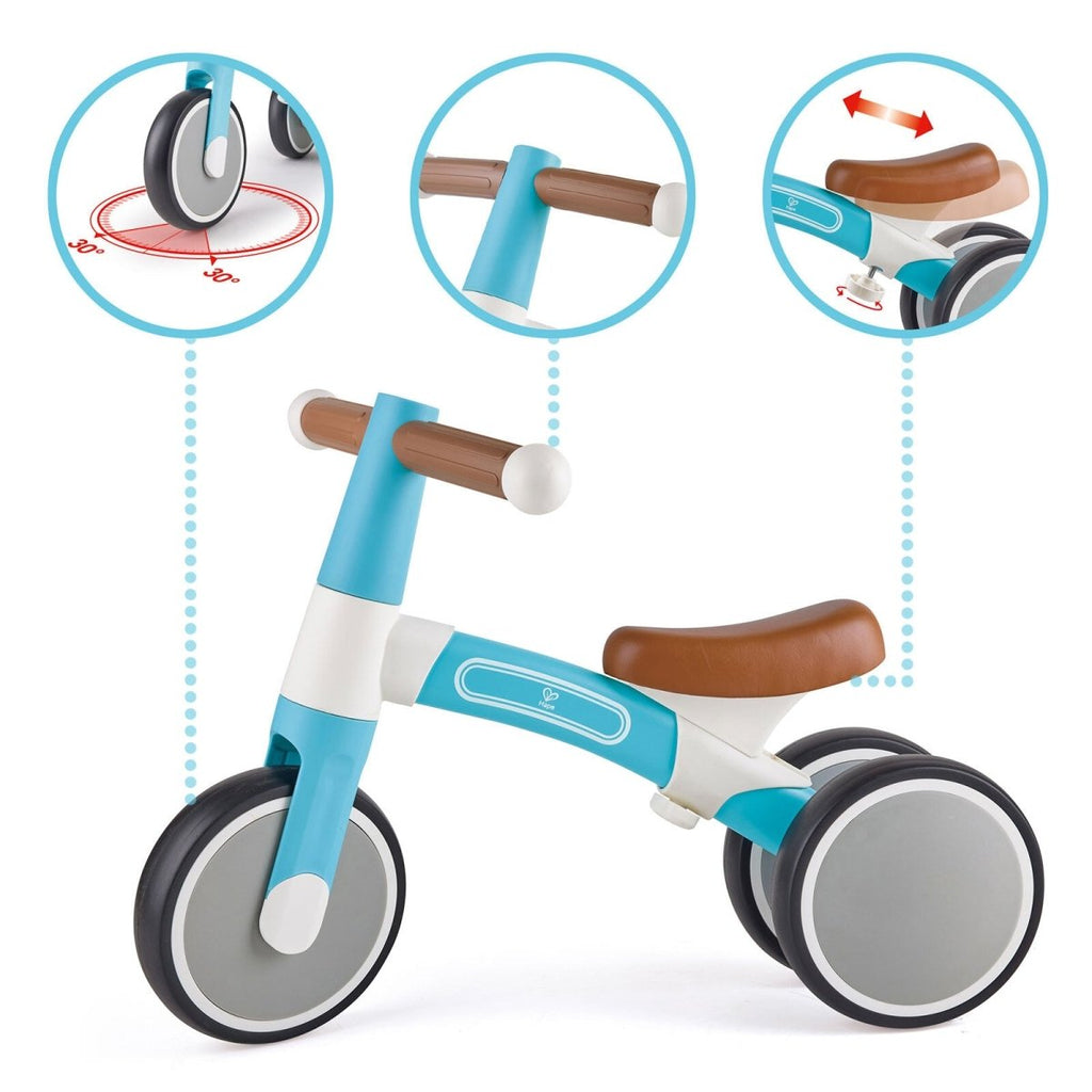 Hape First Ride Toddler Balance Bike, Blue