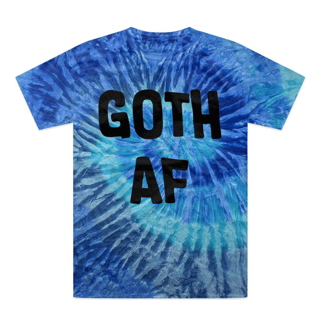 Gothic Attitude Goth AF Tie-Dye T-Shirt | 100% Cotton Unisex Tee