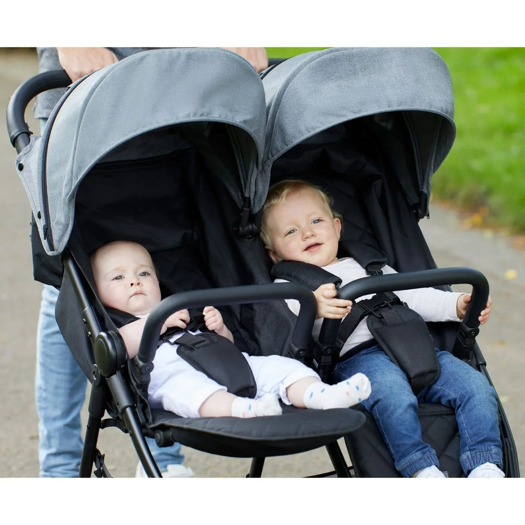 Ickle Bubba Venus Max Double Stroller - Space Grey