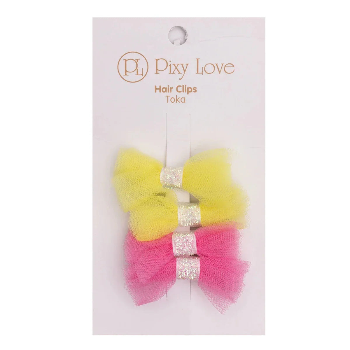 Pixy Love Hair Clips Girls - Yellow