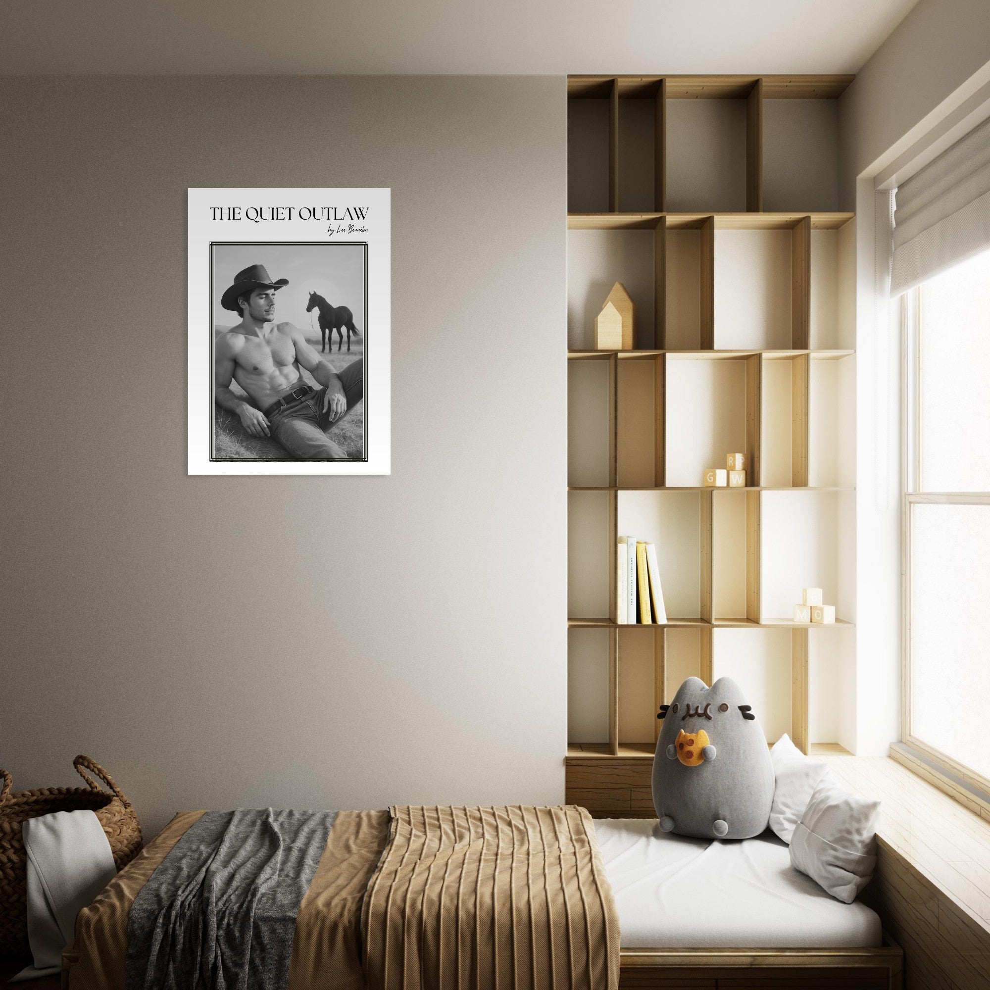 The Quiet Outlaw. Retro Cowboy Poster | 80s Western Wall Art for Home Decor