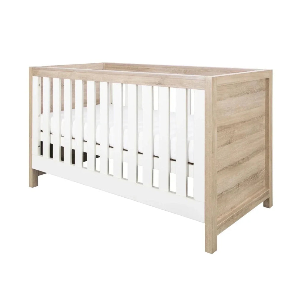 Tutti Bambini Modena 3-in-1 Cot Bed - White/Oak