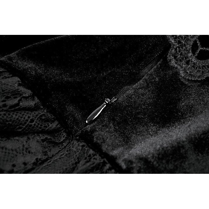 Dark in Love Gloriana Gothic Black Tulle and Lace Draped Maxi Skirt
