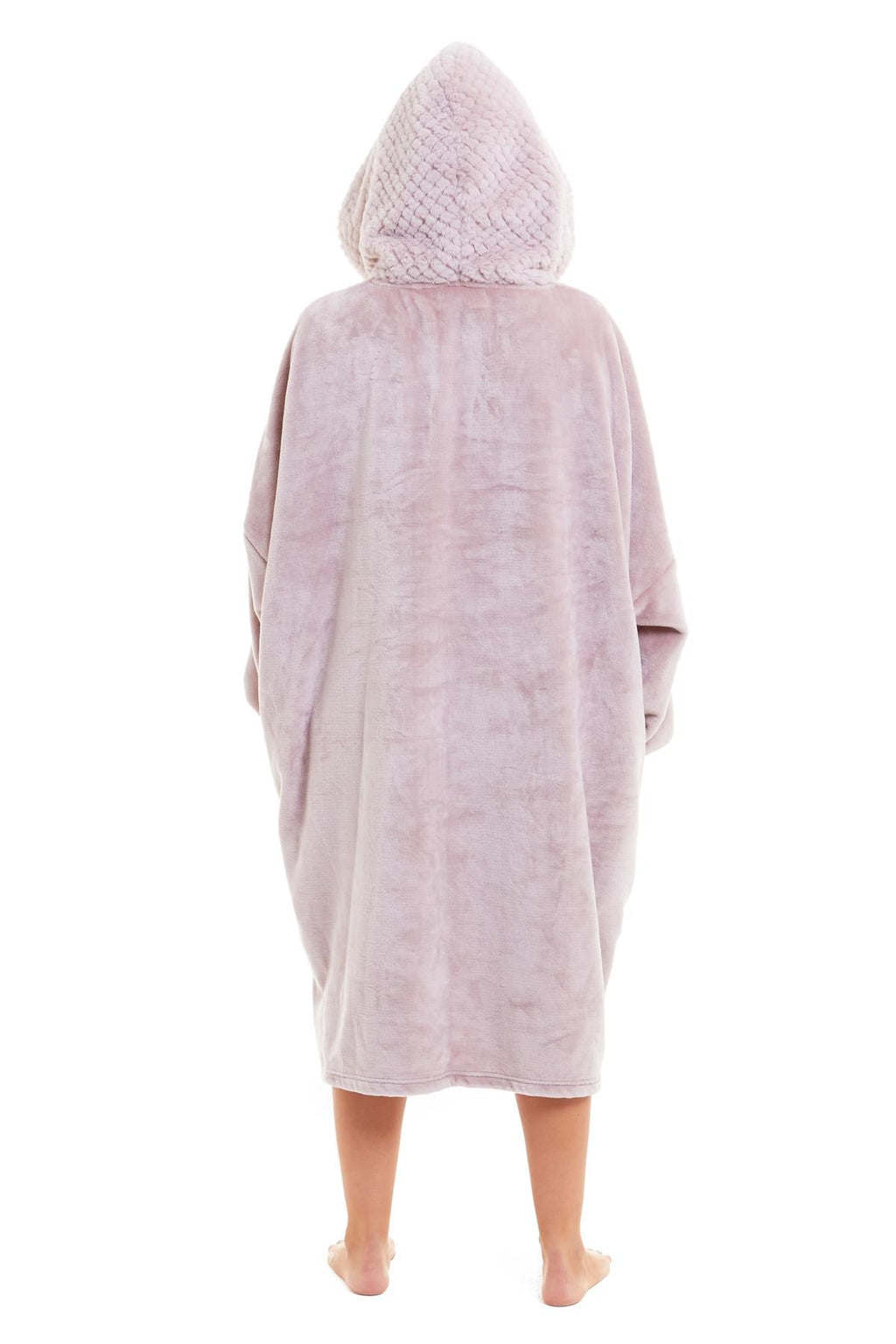 OLIVIA ROCCO Oversized Hooded Blanket – Plush Fleece Poncho with Fur Hood