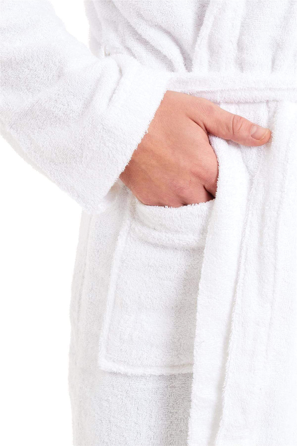 OLIVIA ROCCO Men's Bamboo Cotton Hooded Towelling Robe – Luxury Bathrobe
