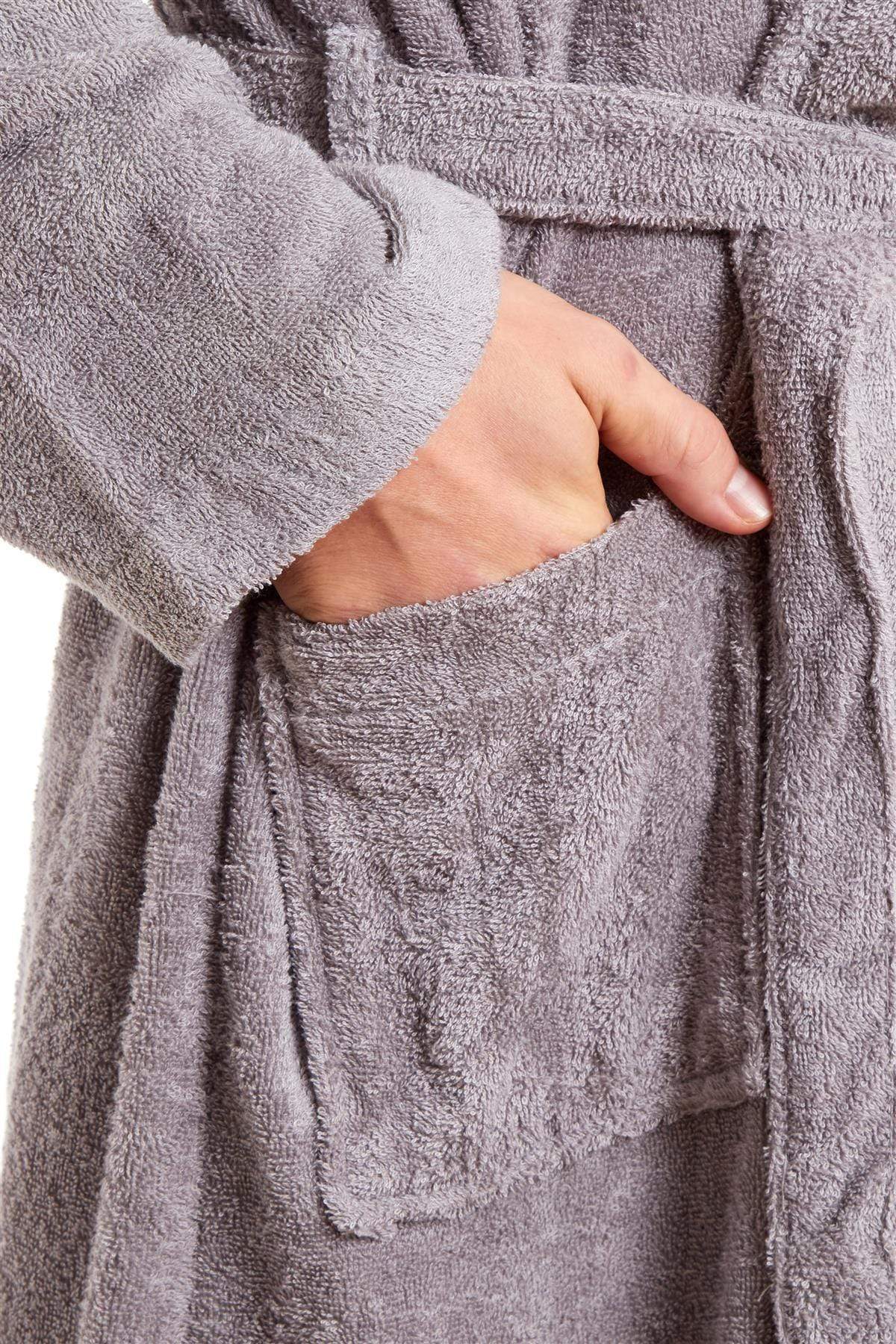 OLIVIA ROCCO Men's Bamboo Cotton Hooded Towelling Robe – Luxury Bathrobe