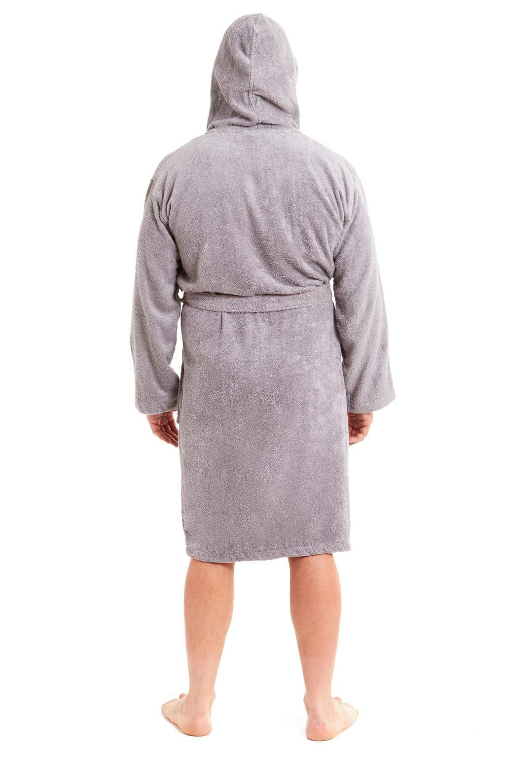 OLIVIA ROCCO Men's Bamboo Cotton Hooded Towelling Robe – Luxury Bathrobe