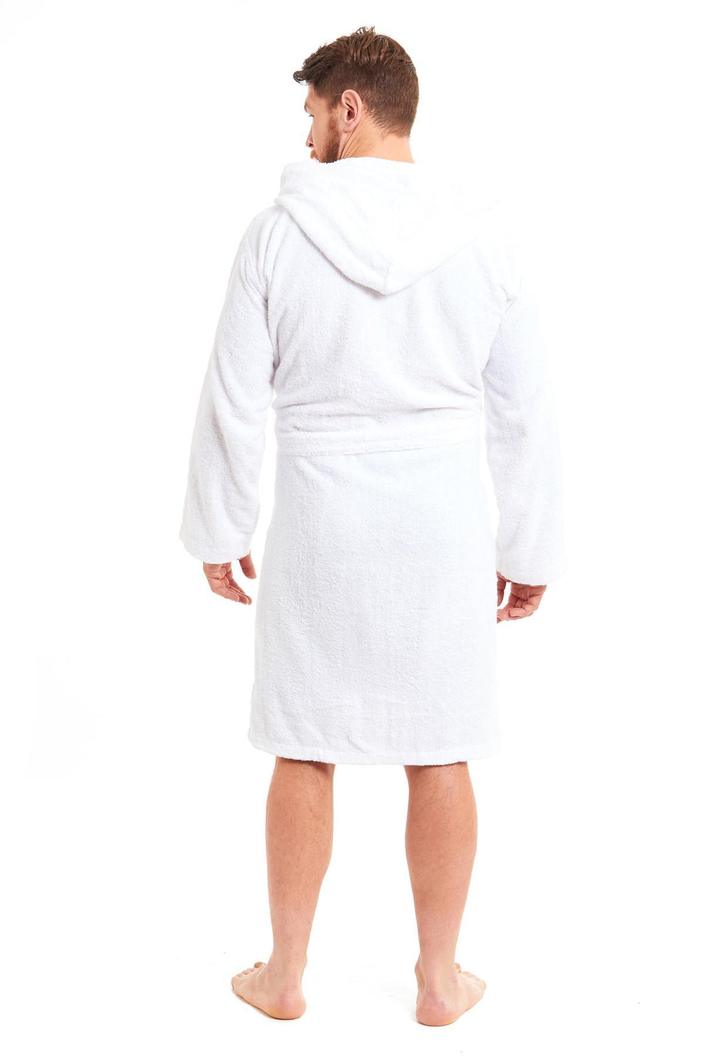 OLIVIA ROCCO Men's Bamboo Cotton Hooded Towelling Robe – Luxury Bathrobe