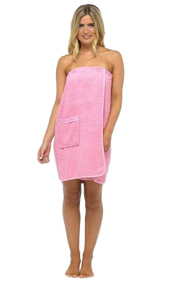 OLIVIA ROCCO Cotton Sarong Towel Wrap – Adjustable Terry Spa Robe