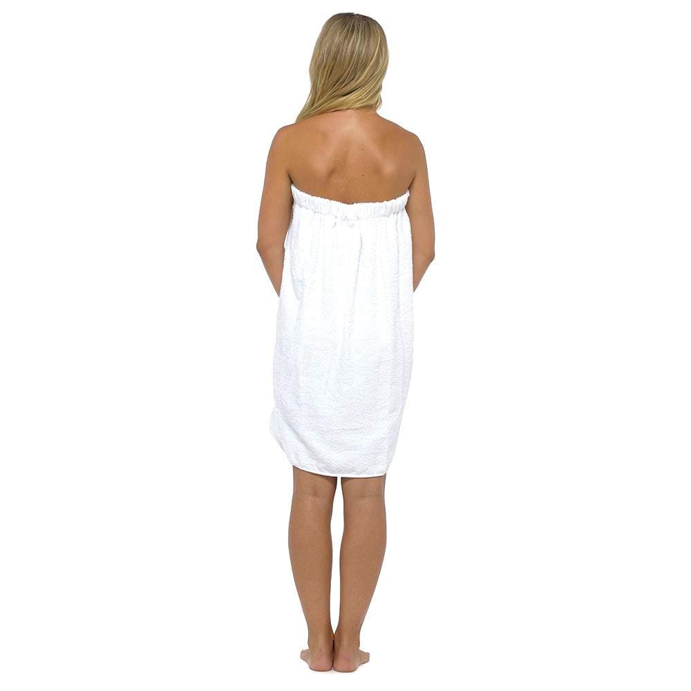 OLIVIA ROCCO Cotton Sarong Towel Wrap – Adjustable Terry Spa Robe