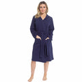 OLIVIA ROCCO Women's Hooded Cotton Bathrobe – Absorbent Spa Dressing Gown