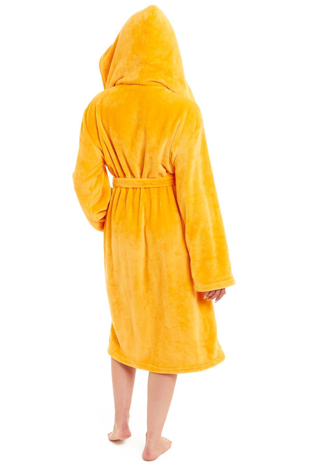 OLIVIA ROCCO Women's Hooded Dressing Gown | Plush Velvet Fleece Bathrobe