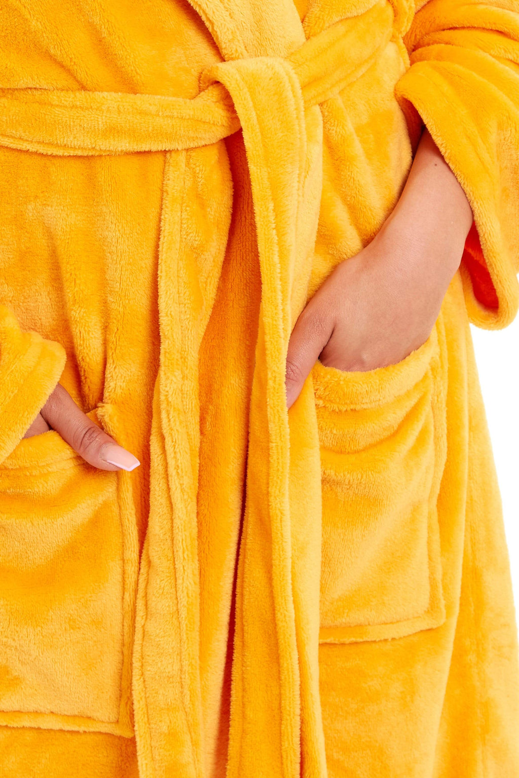 OLIVIA ROCCO Women's Hooded Dressing Gown | Plush Velvet Fleece Bathrobe