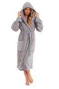 Daisy Dreamer Women's Bamboo Cotton Hooded Towelling Robe – Spa Bathrobe
