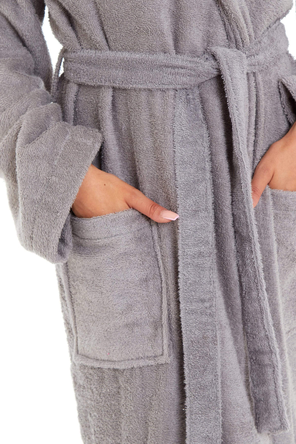 Daisy Dreamer Women's Bamboo Cotton Hooded Towelling Robe – Spa Bathrobe