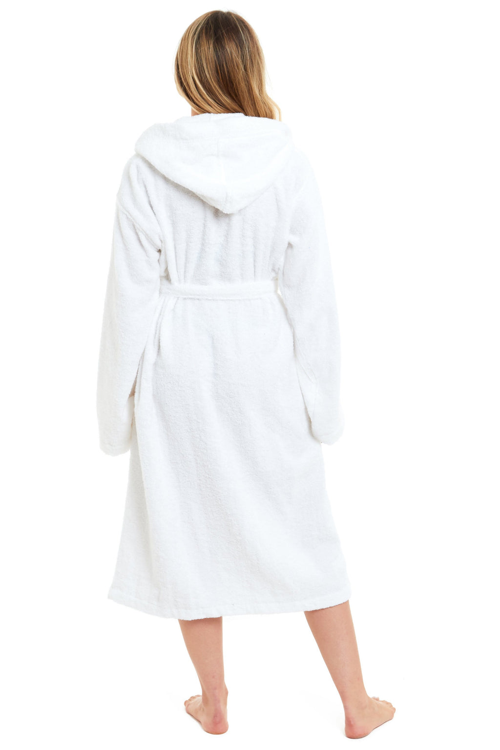 Daisy Dreamer Women's Bamboo Cotton Hooded Towelling Robe – Spa Bathrobe