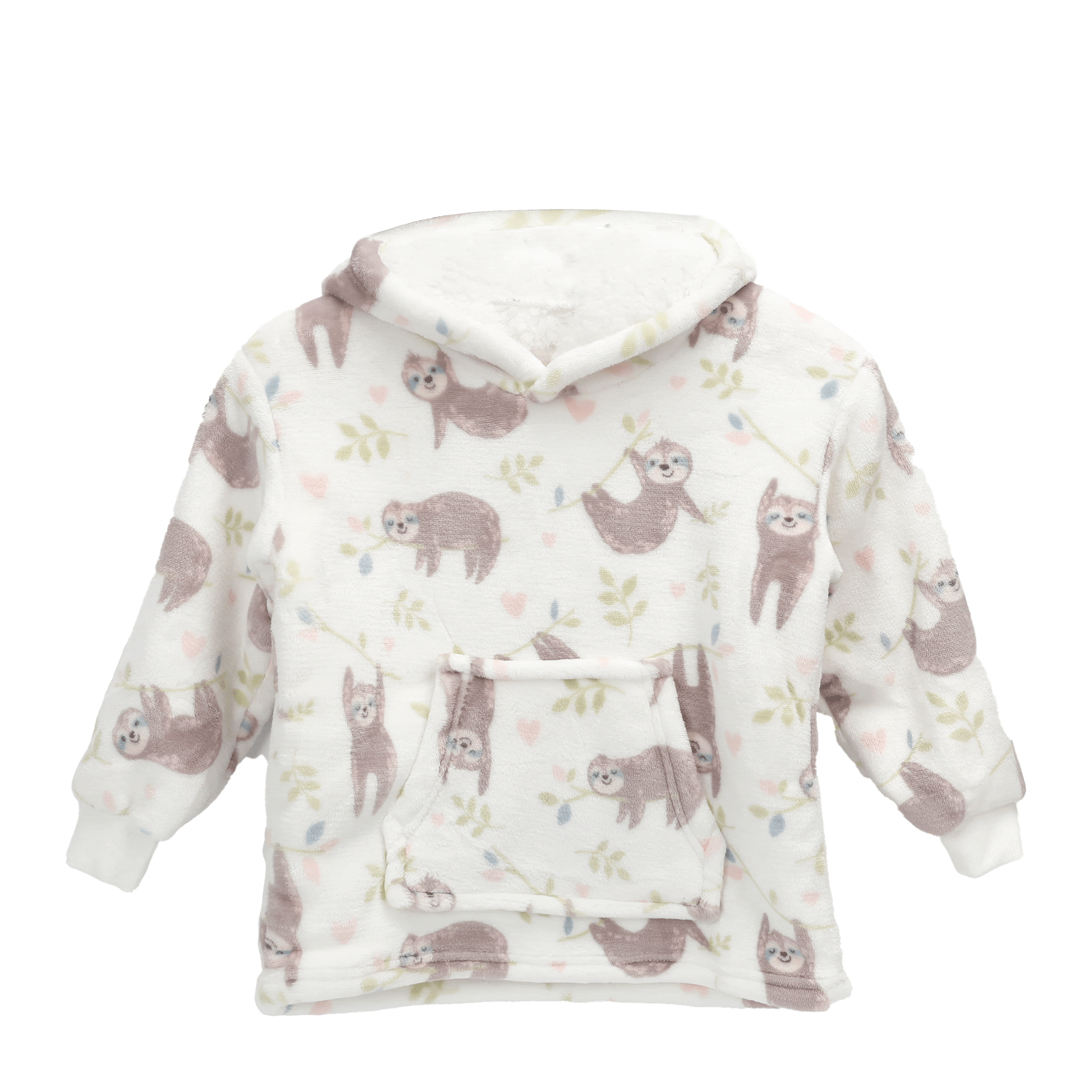 OLIVIA ROCCO Kids Hoodie Blanket – Safari Sloth Fleece Wearable Sweatshirt
