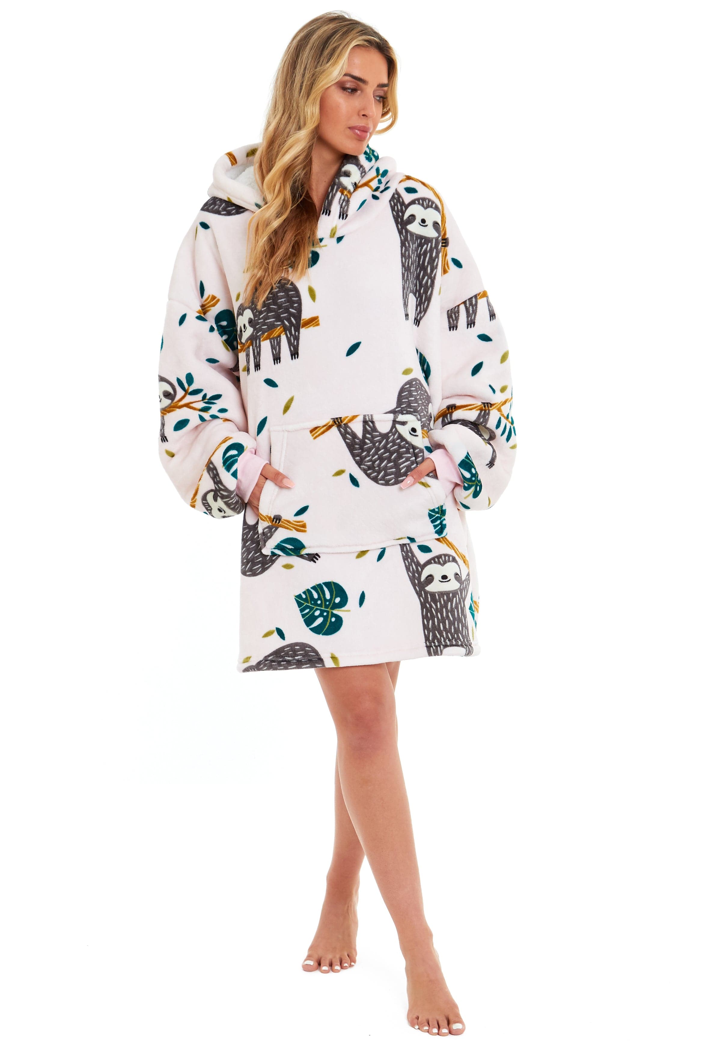 OLIVIA ROCCO Sloth Hooded Blanket – Oversized Sherpa Fleece 6XL Hoodie