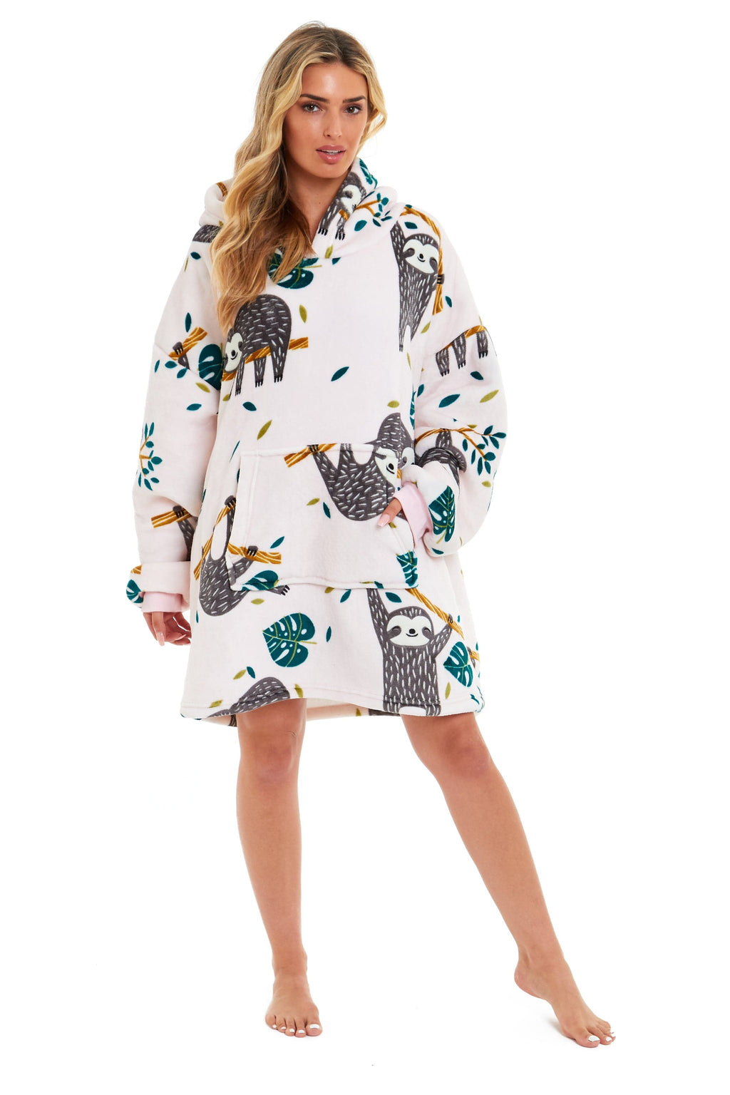 OLIVIA ROCCO Sloth Hooded Blanket – Oversized Sherpa Fleece 6XL Hoodie